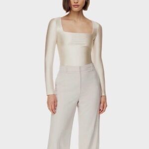 New with Tags - Babaton Satinette Long Sleeve Bodysuit